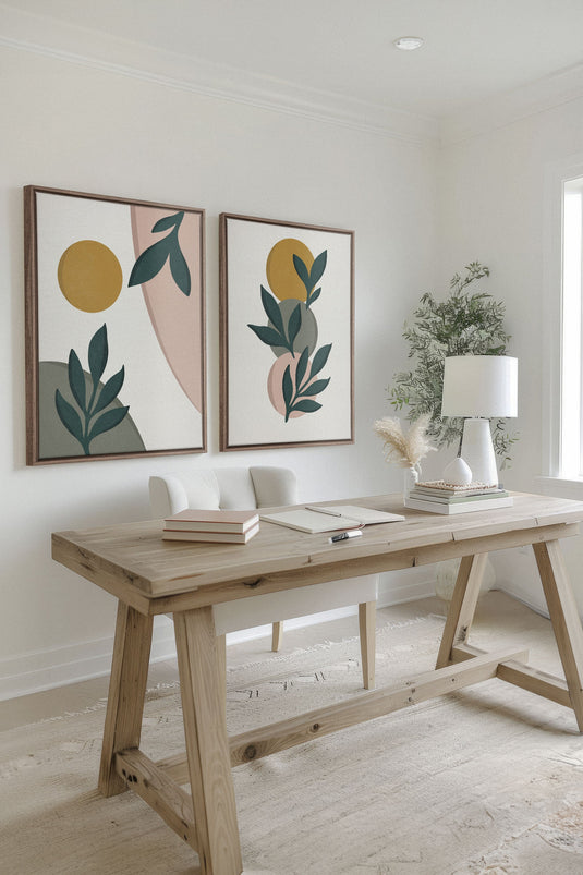 RADIANT FLORA DUO (2 printed canvases)