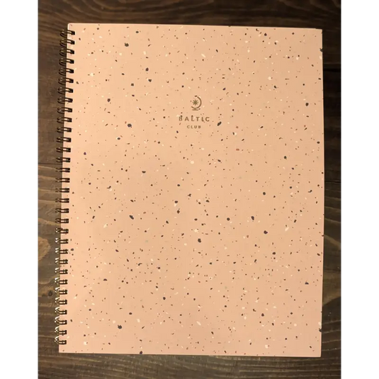 Grand Carnet à Spirales 8,5’’ x 11’’ Terrazzo Pêche - 60% de réduction - Baltic Club - Papeterie