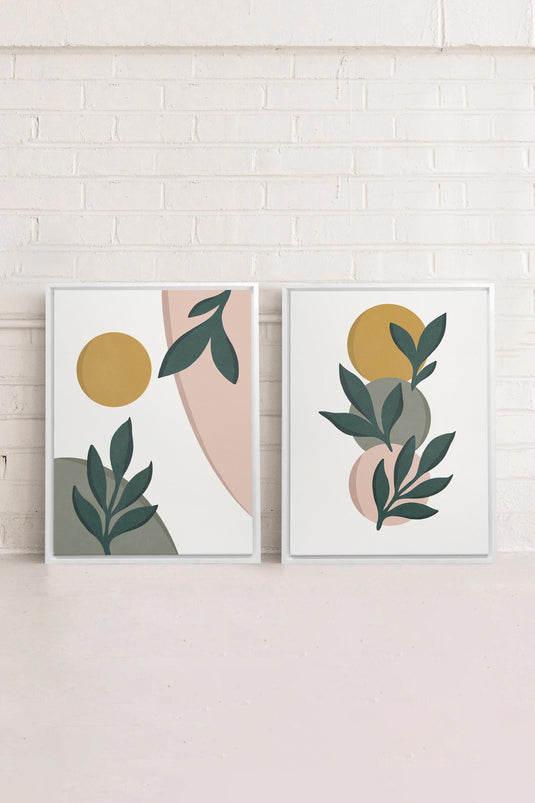 RADIANT FLORA DUO (2 Oeuvres sur toile étirée) - Sapiens futés