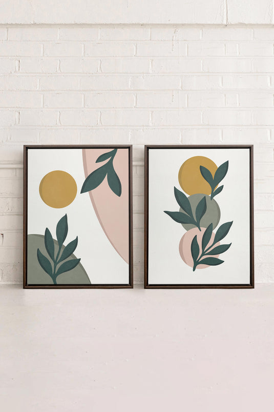 RADIANT FLORA DUO (2 Oeuvres sur toile étirée) - Sapiens futés