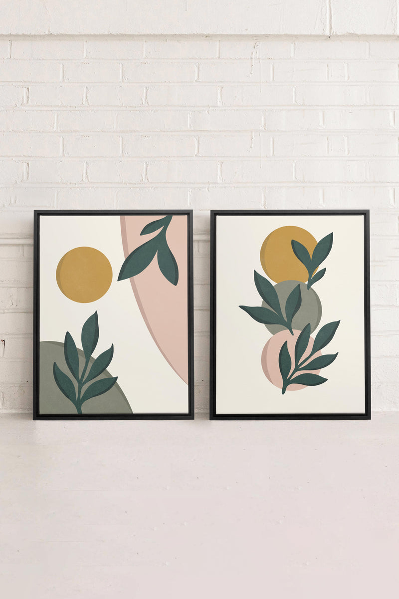 Chargez l&#39;image dans la visionneuse de la galerie, RADIANT FLORA DUO (2 Oeuvres sur toile étirée) - Sapiens futés
