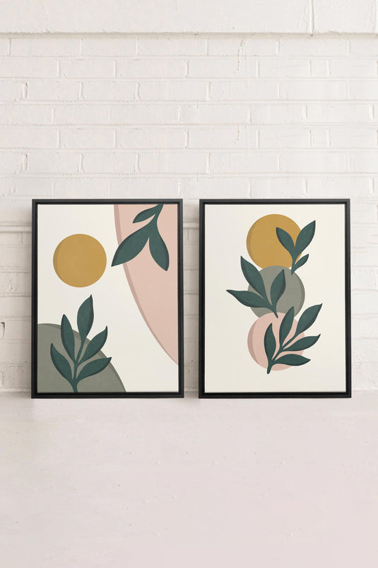 RADIANT FLORA DUO (2 Oeuvres sur toile étirée) - Sapiens futés