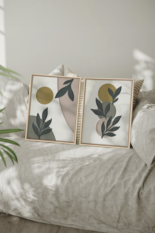 RADIANT FLORA DUO (2 Oeuvres sur toile étirée) - Sapiens futés