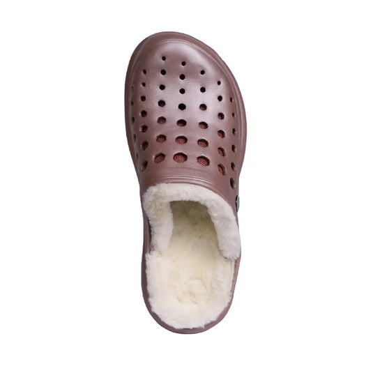 Clog doublé confortable - Or rose métallisé / Naturel - Clog