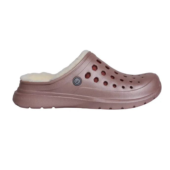 Clog doublé confortable - Or rose métallisé / Naturel - Clog