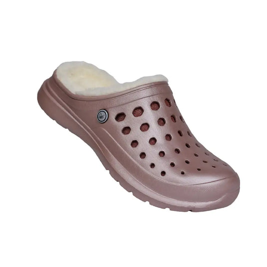 Clog doublé confortable - Or rose métallisé / Naturel - Metallic Rose Gold / Natural / W5 - Clog