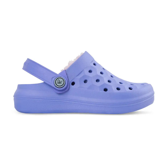 Clog universitaire doublé pour enfants - Bleu iris/rose pastel - Clog