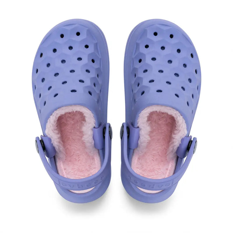 Chargez l&#39;image dans la visionneuse de la galerie, Clog universitaire doublé pour enfants - Bleu iris/rose pastel - Clog
