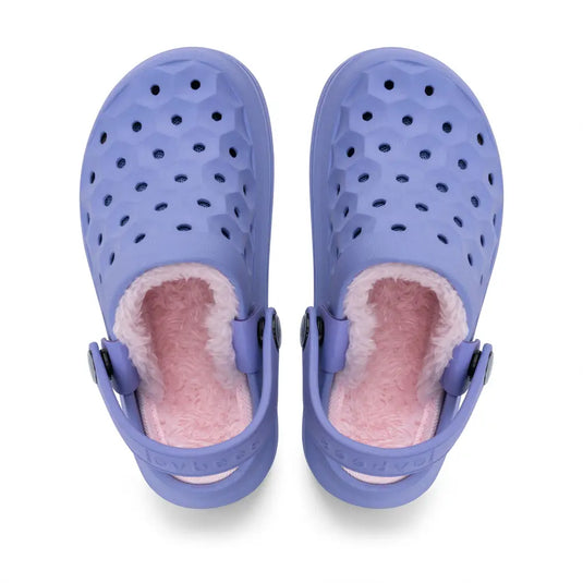 Clog universitaire doublé pour enfants - Bleu iris/rose pastel - Clog
