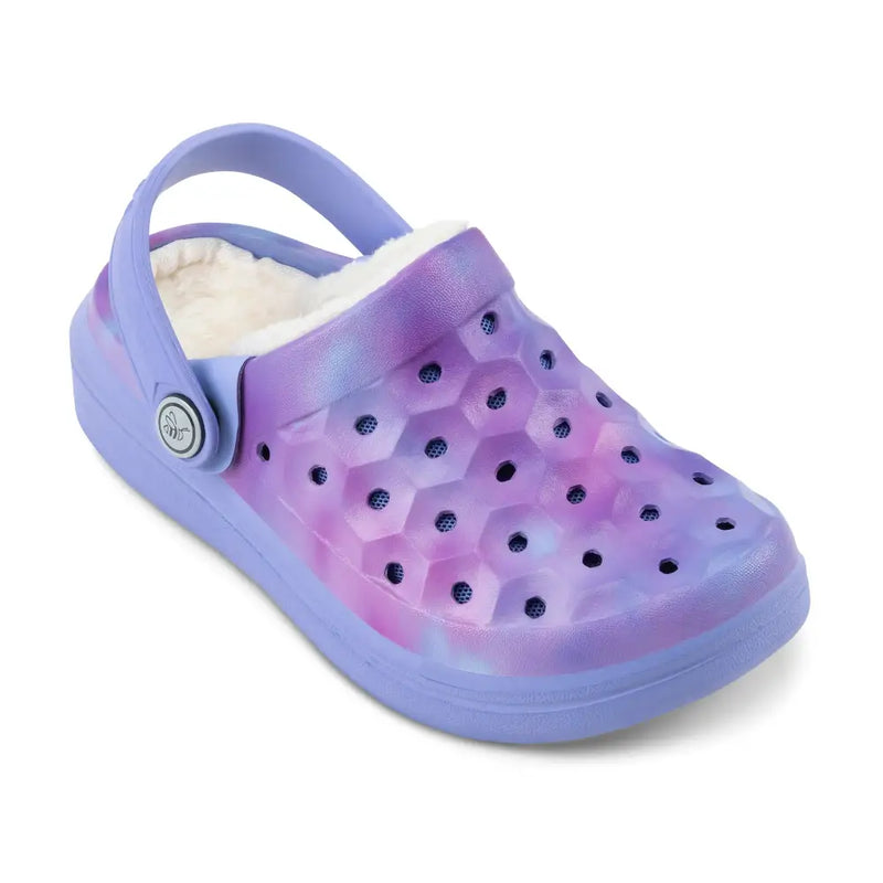 Chargez l&#39;image dans la visionneuse de la galerie, Clog universitaire doublé pour enfants - Graphic Blue Iris Cloud Tie Dye - Blue Iris/Cloud Tie Dye / C6 - Clog
