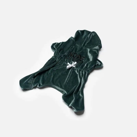 Pyjamas velour vert pour chien - Boutique Animo - Pyjamas pour chien