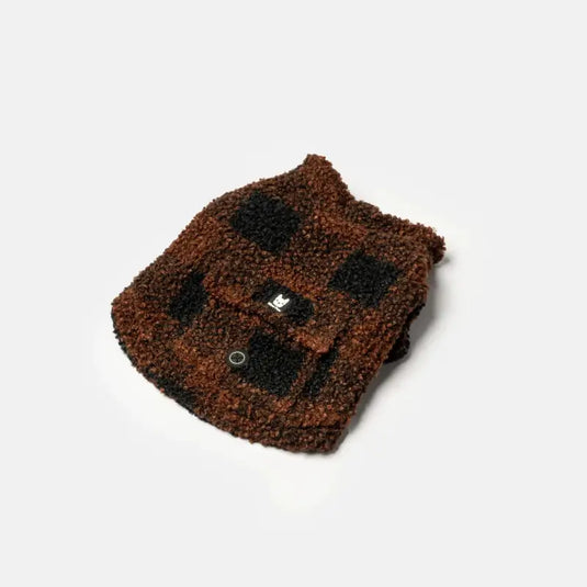 Veste Sherpa Brun pour chien - Boutique Animo - Manteau pour chien