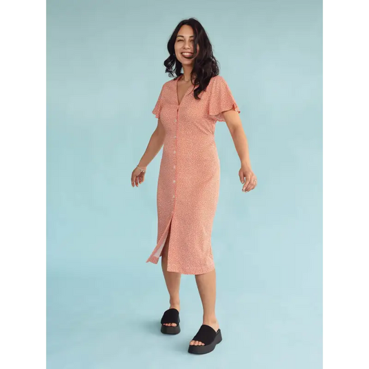 robe longue boutonnée pour femmes