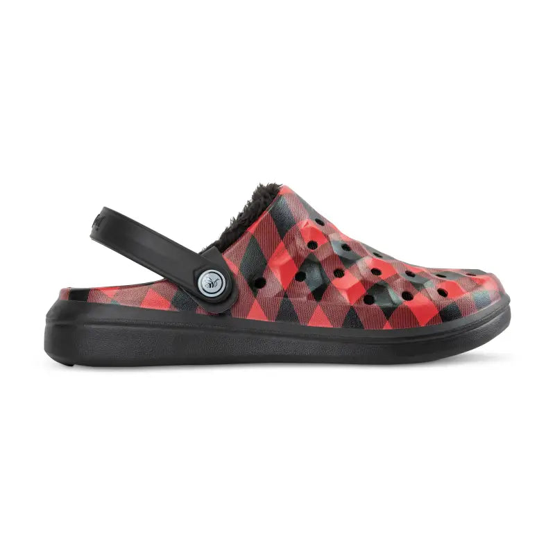 Chargez l&#39;image dans la visionneuse de la galerie, Clog doublé Varsity Graphic - Buffalo Plaid / Noir - Joybees - Chaussure
