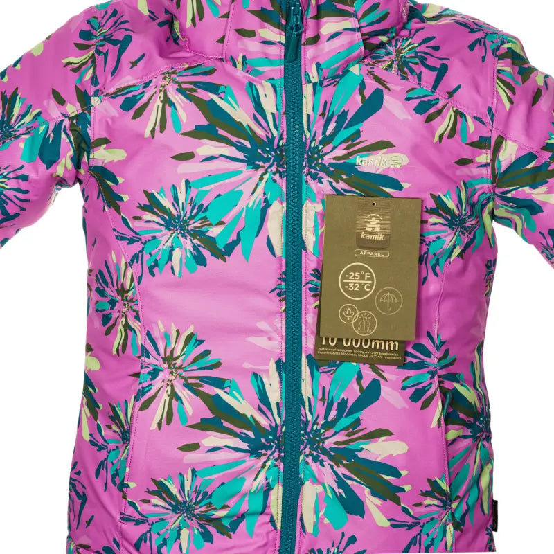 Chargez l&#39;image dans la visionneuse de la galerie, Manteau d’hiver fille Tallie Mariposa - BLUSH / HARBOR - taille 6 - 60% de réduction - Kamik - échantillon
