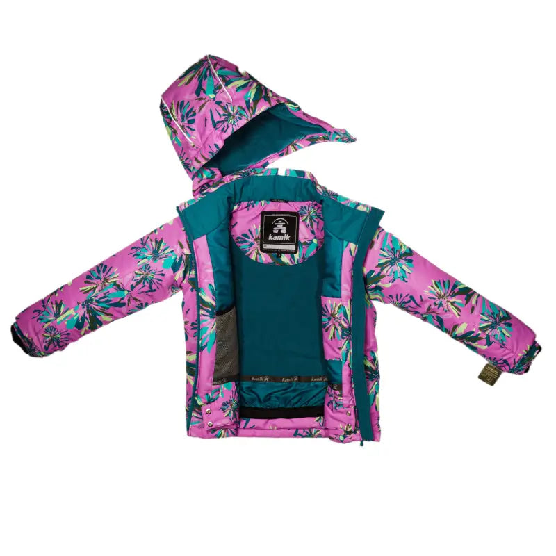 Chargez l&#39;image dans la visionneuse de la galerie, Manteau d’hiver fille Tallie Mariposa - BLUSH / HARBOR - taille 6 - 60% de réduction - Kamik - échantillon
