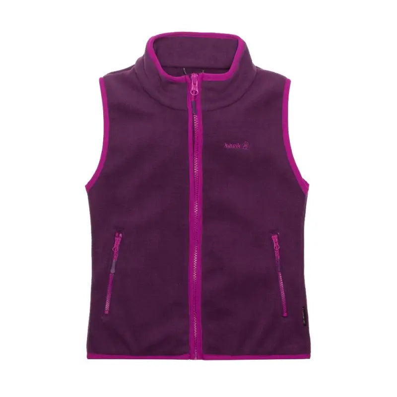 Load image into Gallery viewer, Veste sans manche en polar Dawn - couleur Plum/Fuschia - 60% de réduction - Kamik - échantillon - Manteau léger
