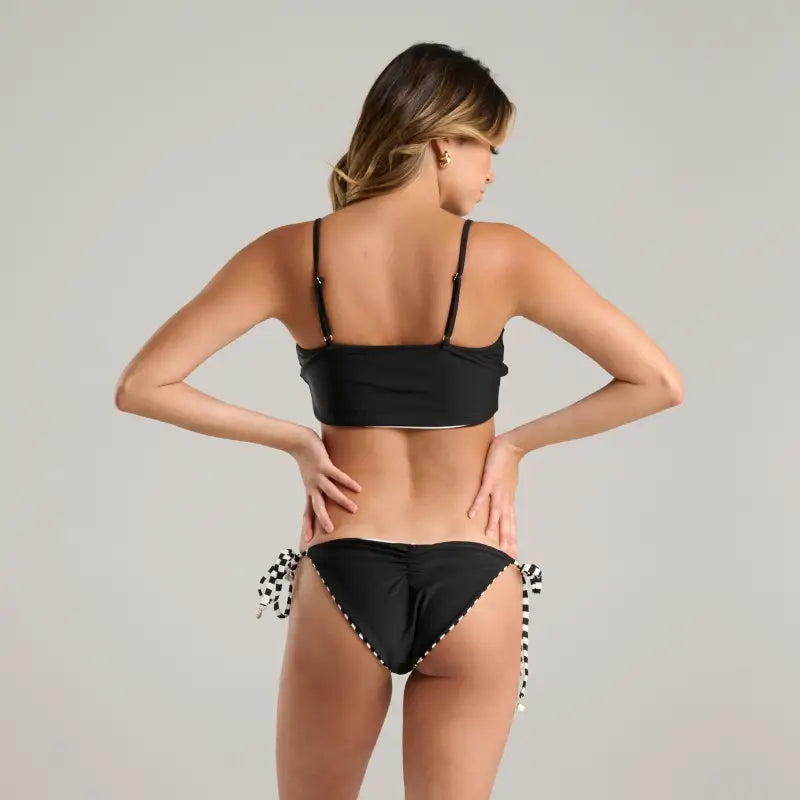 Chargez l&#39;image dans la visionneuse de la galerie, LEAN ON ME LOW RISE SIDE TIE REVERSIBLE bas de maillot - Quintsoul - Bikini bas
