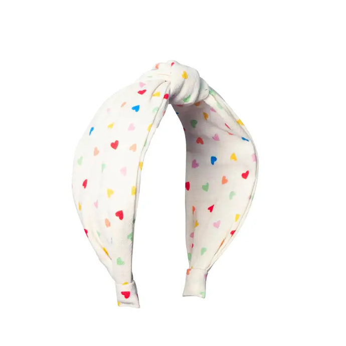 Bandeau noué coeurs arc-en-ciel - 50% de réduction - Rockahula - échantillons - Accessoire enfant