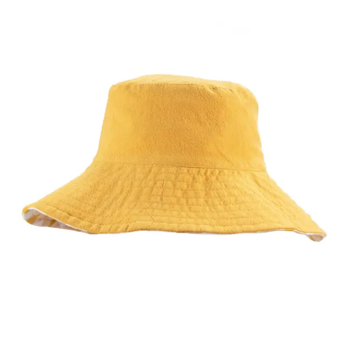 Chapeau de soleil carreaux rétro ocre - 50% de réduction - Rockahula - échantillons - Accessoire enfant