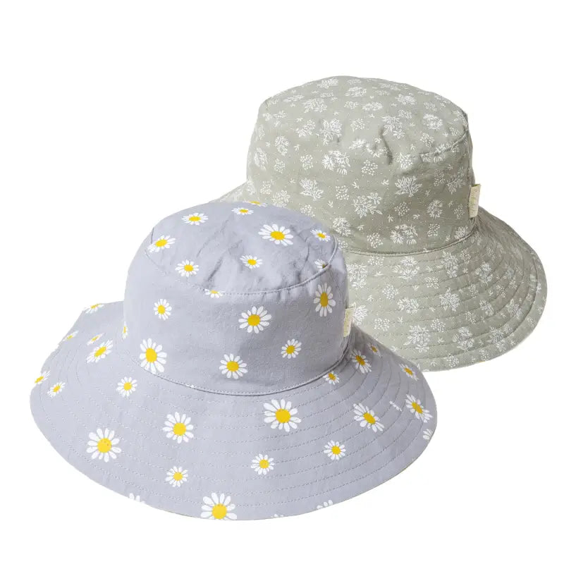 Chargez l&#39;image dans la visionneuse de la galerie, Chapeau de soleil réversible Daisy - 50% de réduction - Rockahula - échantillons - Accessoire enfant
