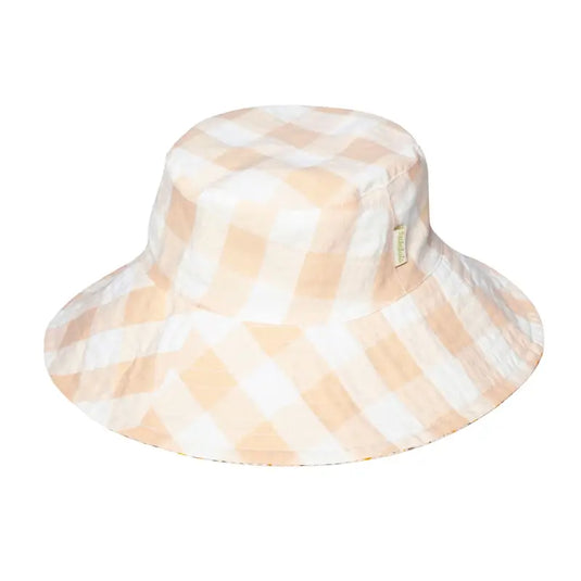 Chapeau de soleil réversible à petits carreaux vichy - 50% de réduction - Rockahula - échantillons - Accessoire enfant