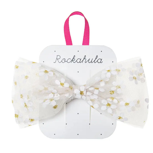 Clip noeud fleur pailleté - 50% de réduction - Rockahula - échantillons - Accessoire enfant