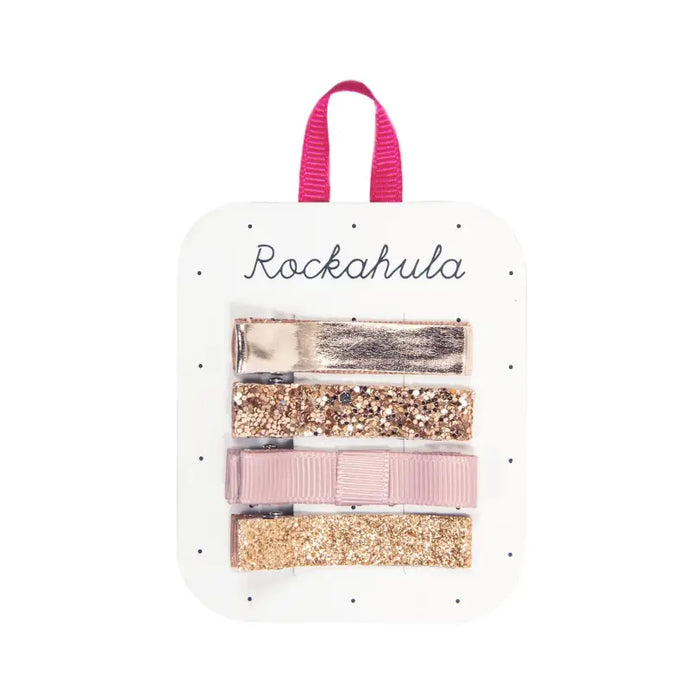 Clips de barre scintillants dorés - 50% de réduction - Rockahula - échantillons - Accessoire enfant