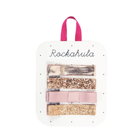 Clips de barre scintillants dorés - 50% de réduction - Rockahula - échantillons - Accessoire enfant