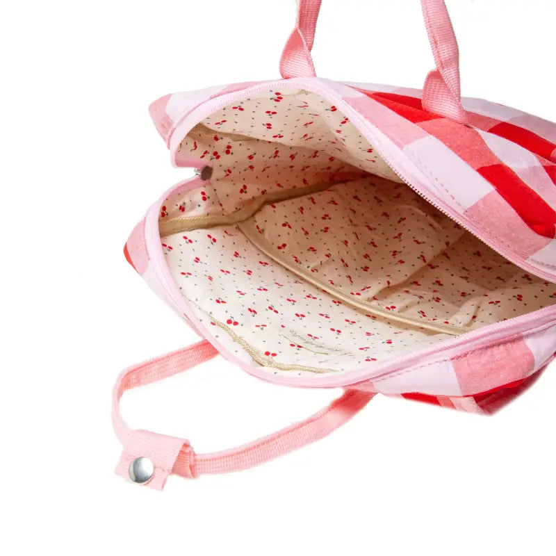 Chargez l&#39;image dans la visionneuse de la galerie, Sac à dos à carreaux cerises - 50% de réduction - Rockahula - échantillons - Accessoire enfant
