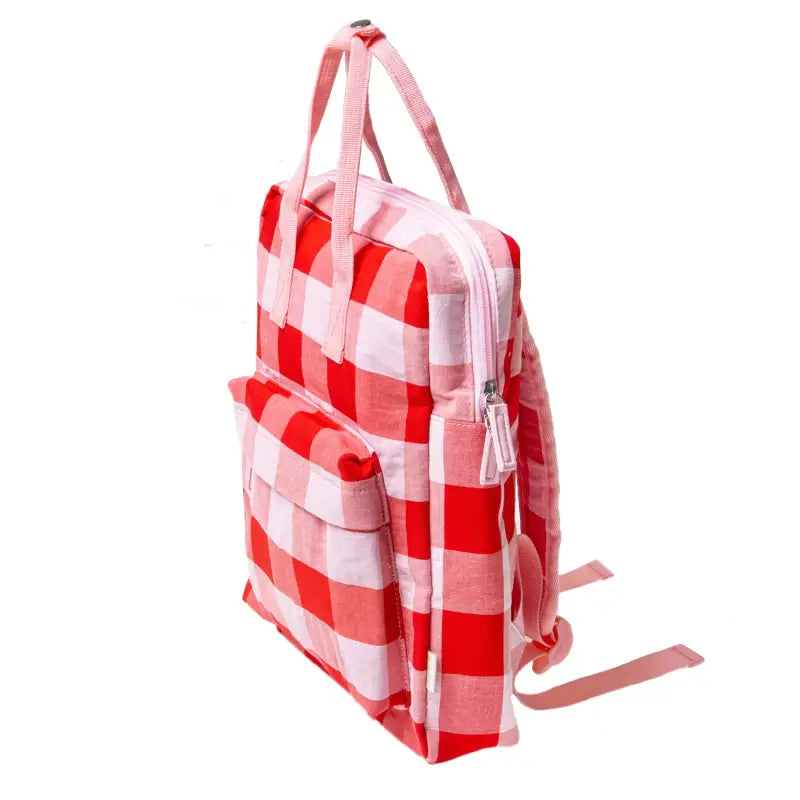 Chargez l&#39;image dans la visionneuse de la galerie, Sac à dos à carreaux cerises - 50% de réduction - Rockahula - échantillons - Accessoire enfant
