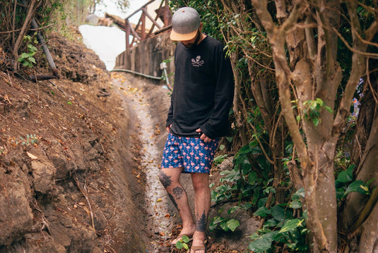 Men's Printed Elastic Band Swimsuit