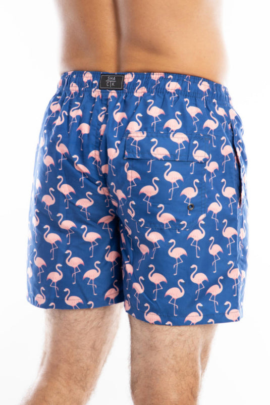 Men's Printed Elastic Band Swimsuit