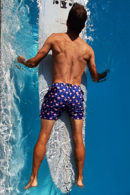 Men's Printed Elastic Band Swimsuit