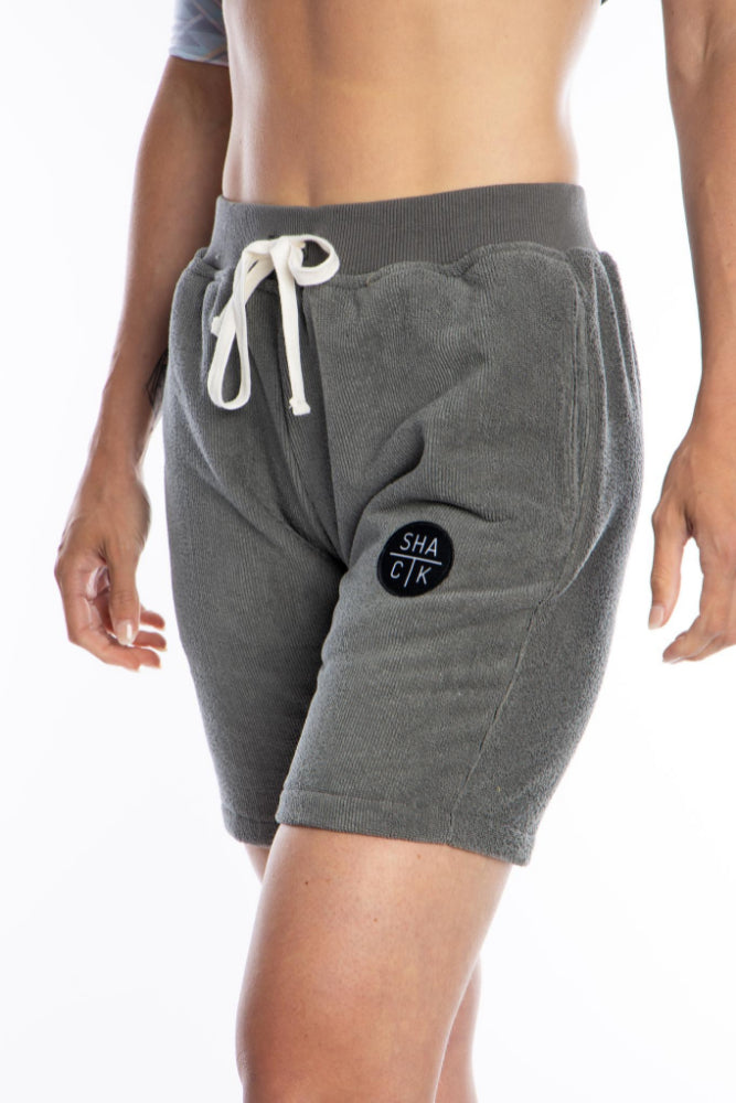 Load image into Gallery viewer, Grey Camo Microfiber Jogger Shorts - Unisex
